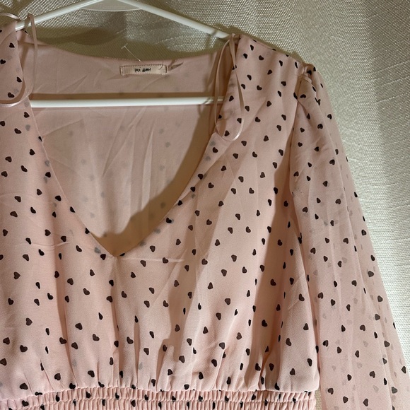 Pink Heart Ruffle Mini Dress - Picture 3 of 5